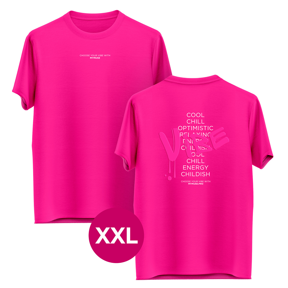 Футболка MyMuse розовая vibe размер XXL